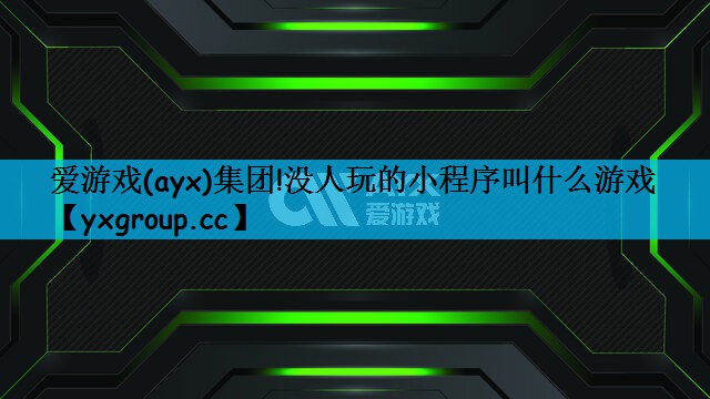 没人玩的小程序叫什么游戏